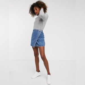 🫐 ASOS Denim Wrap Skirt in Midwash Blue 🫐